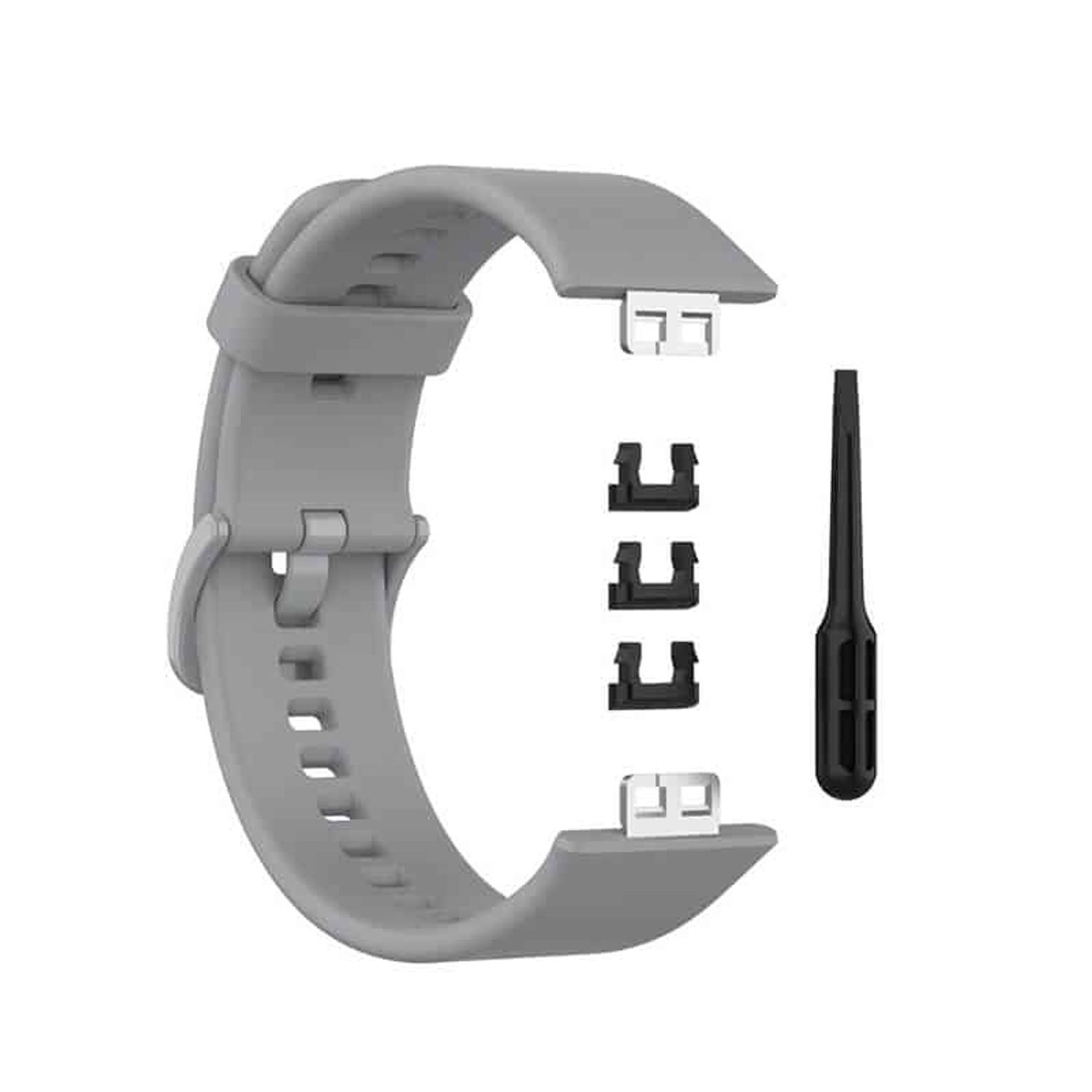 Curea Bratara Edman pentru Huawei Watch Fit, siliconica, Gri fotografia produsului