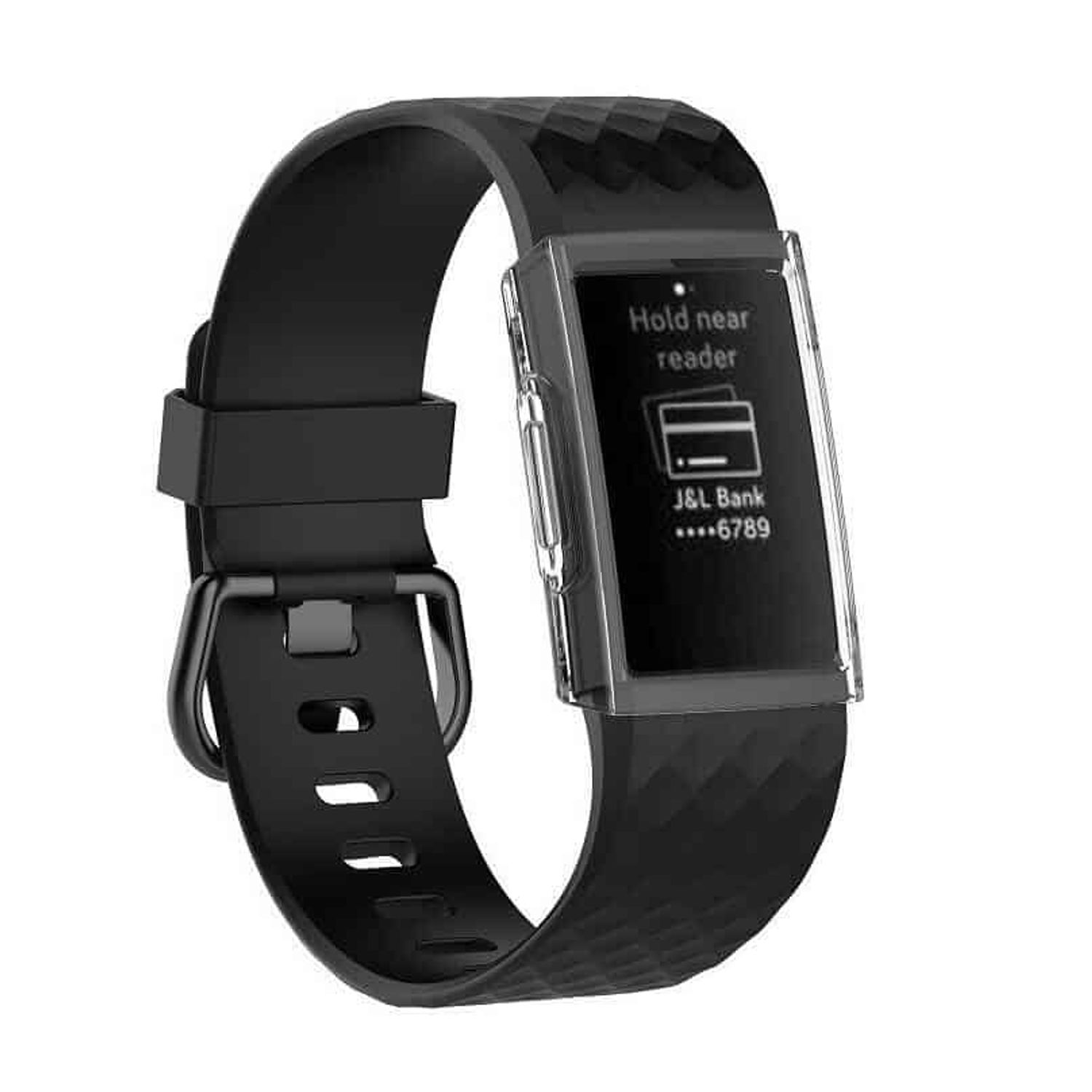 Husa Siliconica Edman pentru Fitbit Charge 3, Transparent fotografia produsului View 4 L