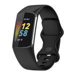 Bratara siliconica Edman pentru Fitbit Charge 5, marimea S, Negru fotografia produsului