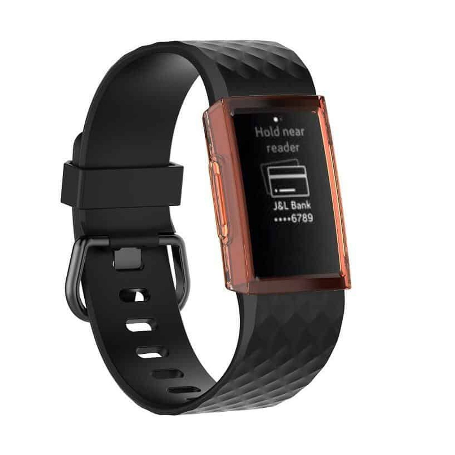Husa Siliconica Edman pentru Fitbit Charge 3, Rosu fotografia produsului View 2 L