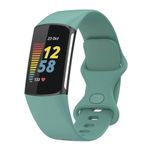 Bratara siliconica Edman pentru Fitbit Charge 5, marimea S, Verde fotografia produsului