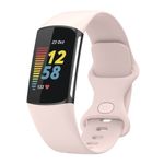 Bratara siliconica Edman pentru Fitbit Charge 5, marimea L, Lunar White fotografia produsului