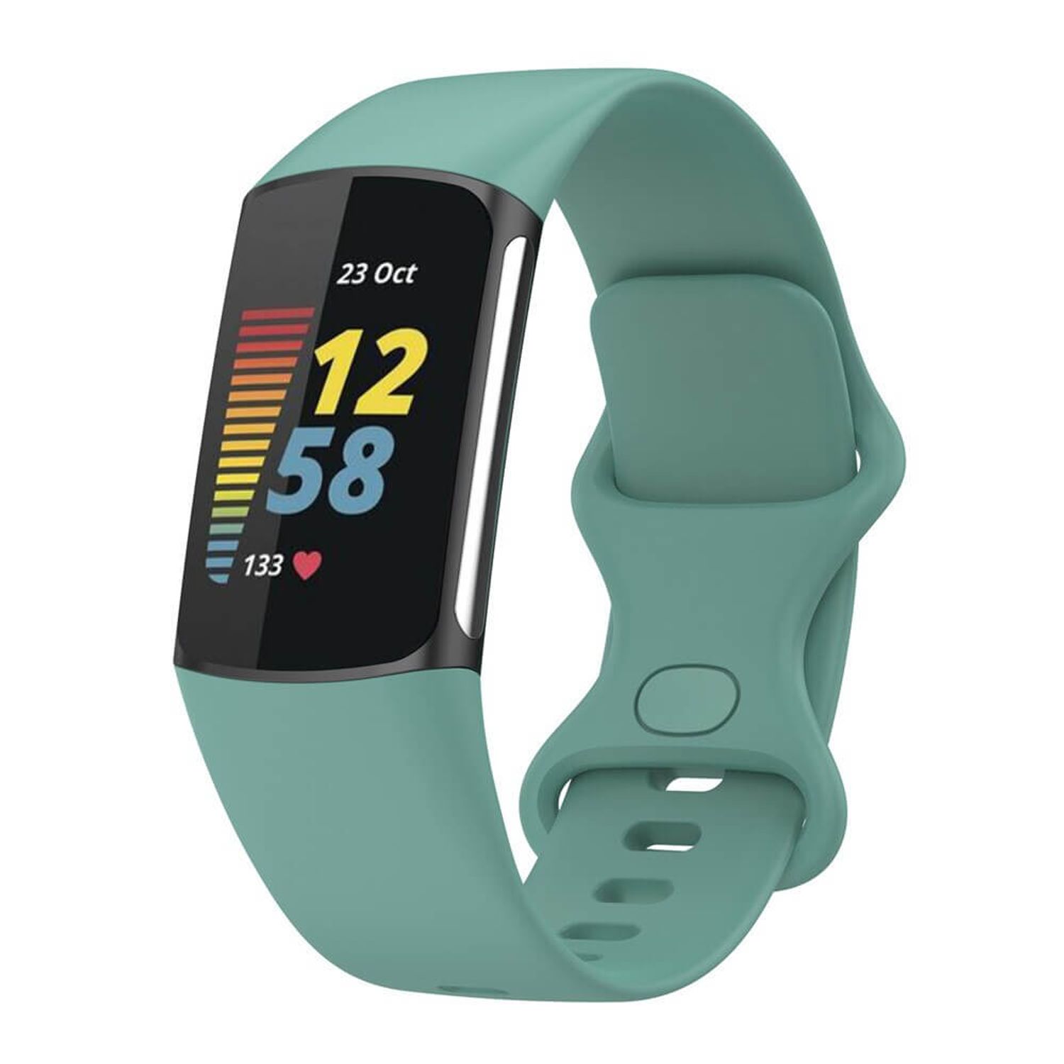 Bratara siliconica Edman pentru Fitbit Charge 5, marimea L, Verde fotografia produsului