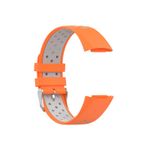 Curea Bratara sport Edman pentru Fitbit Charge 5, Orange/Gri fotografia produsului View 3 S