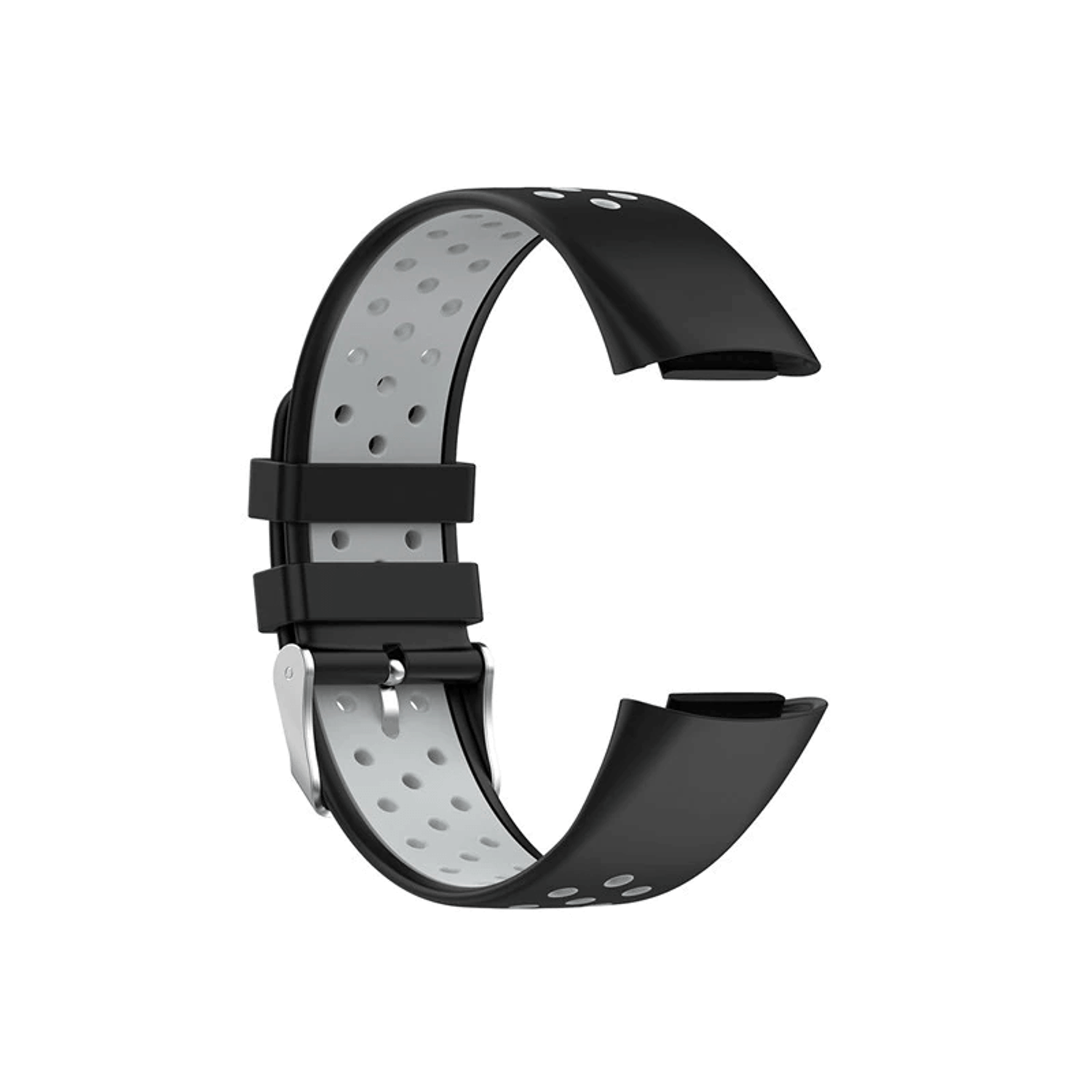 Curea Bratara sport Edman pentru Fitbit Charge 5, Negru/Gri fotografia produsului View 3 L