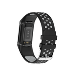 Curea Bratara sport Edman pentru Fitbit Charge 5, Negru/Gri fotografia produsului View 2 S