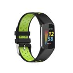 Curea Bratara sport Edman pentru Fitbit Charge 5, Negru/Verde fotografia produsului