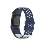 Curea Bratara sport Edman pentru Fitbit Charge 5, Albastru/Alb fotografia produsului View 2 S
