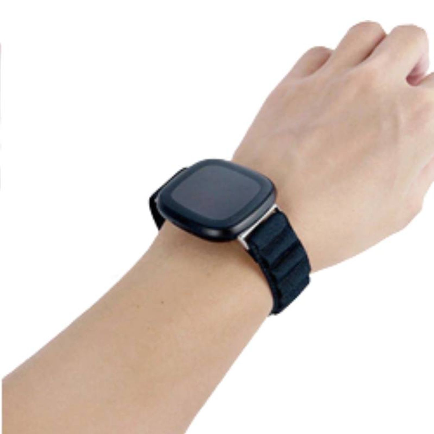 Curea de schimb Edman Alpine pentru Fitbit Versa 3, material textil, Negru fotografia produsului View 2 L