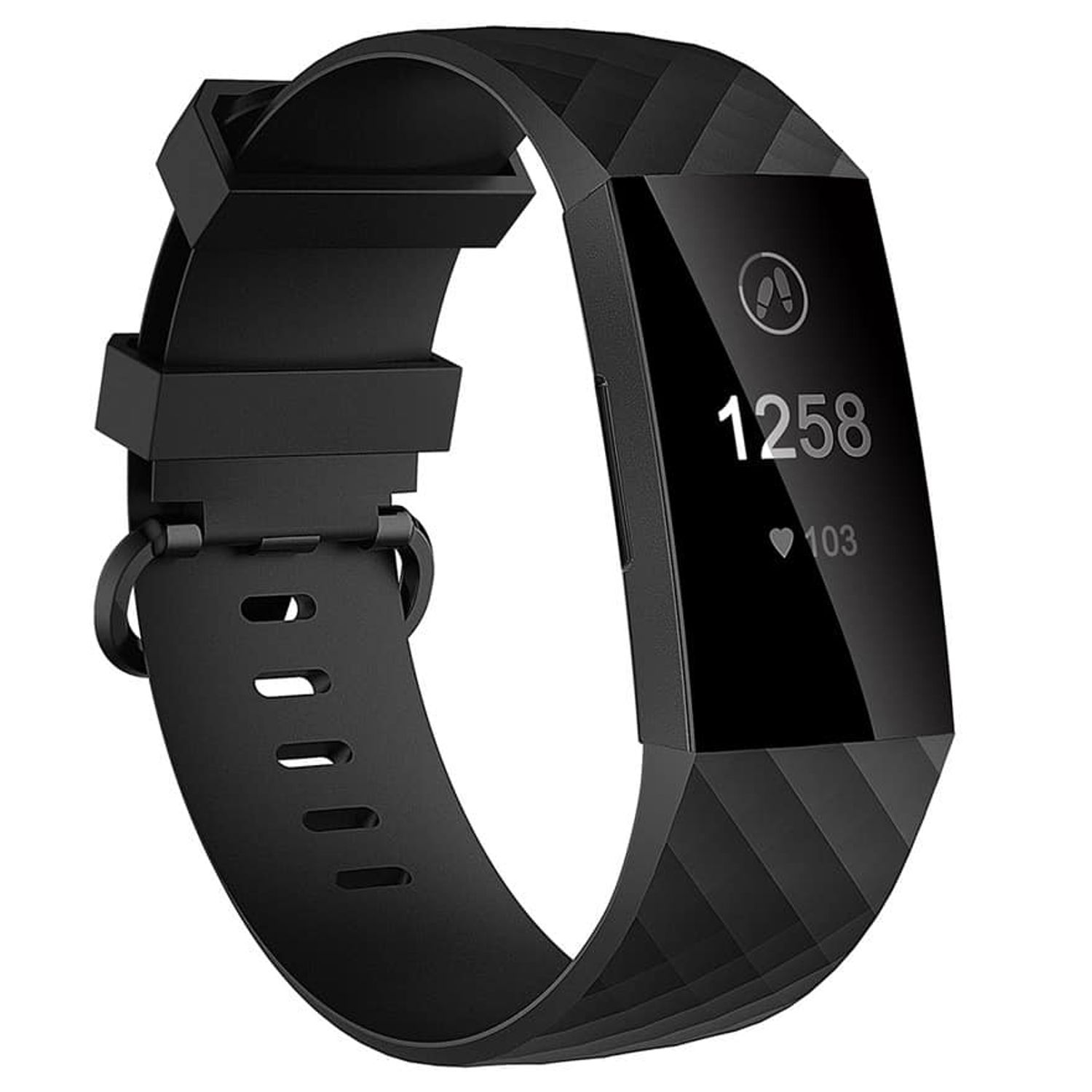 Curea Bratara Edman pentru Fitbit Charge 3 / 4, marimea S, Negru fotografia produsului