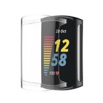 Husa Siliconica Edman pentru Fitbit Charge 5, Transparent fotografia produsului