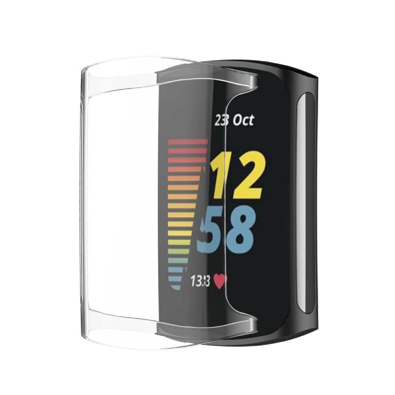 Husa Siliconica Edman pentru Fitbit Charge 5, Transparent fotografia produsului