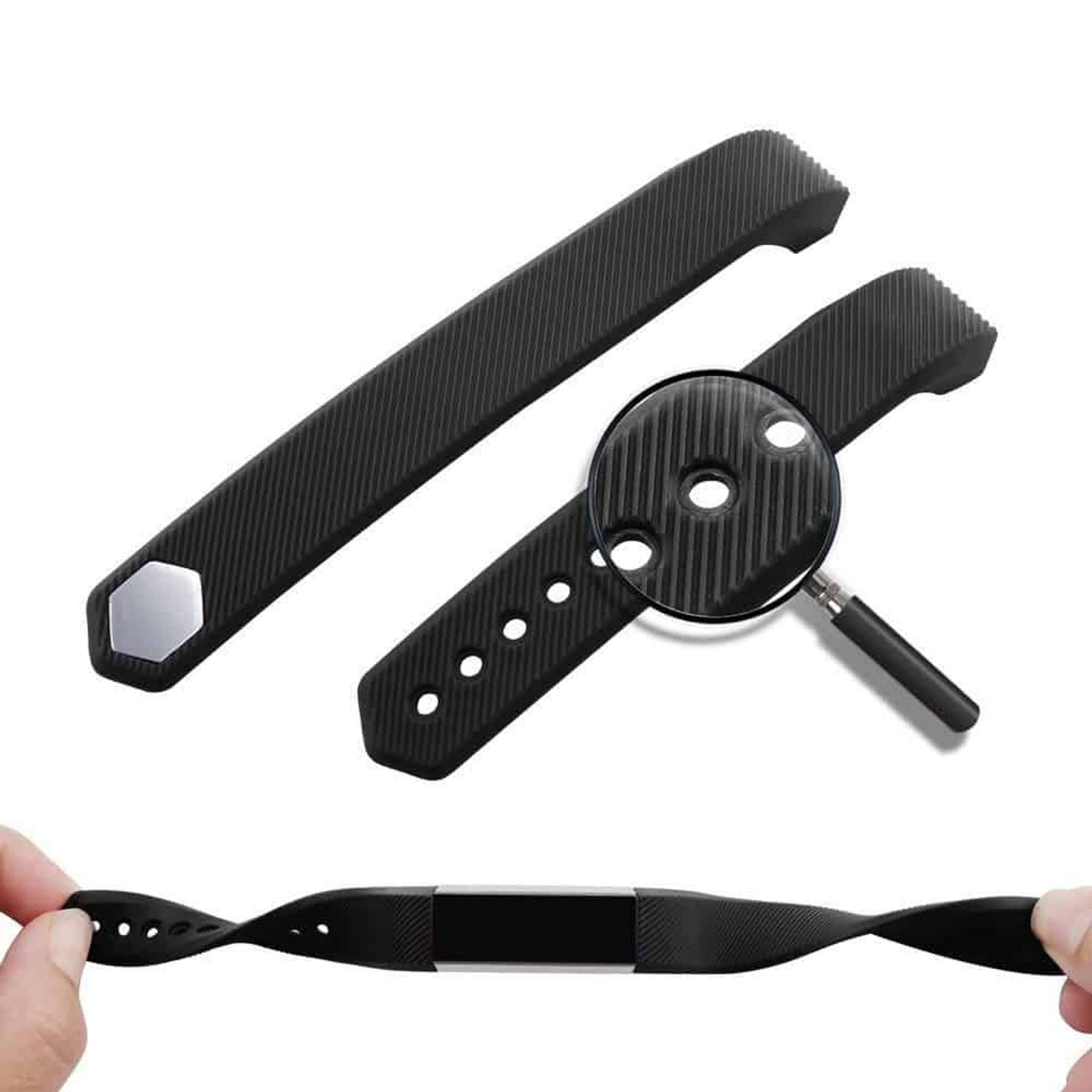 Curea Bratara pentru Fitbit Alta/Fitbit Alta HR, marimea S, Negru fotografia produsului View 4 L