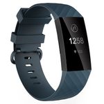 Curea Bratara Edman pentru Fitbit Charge 3 / 4, marimea L, Gri Petrol fotografia produsului