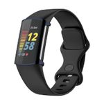 Husa Siliconica Edman pentru Fitbit Charge 5, Albastru inchis fotografia produsului View 3 S