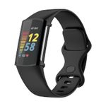 Husa Siliconica Edman pentru Fitbit Charge 5, Negru fotografia produsului View 5 S