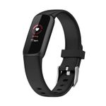 Curea Bratara siliconica Edman pentru Fitbit Luxe, marimea L, Negru fotografia produsului