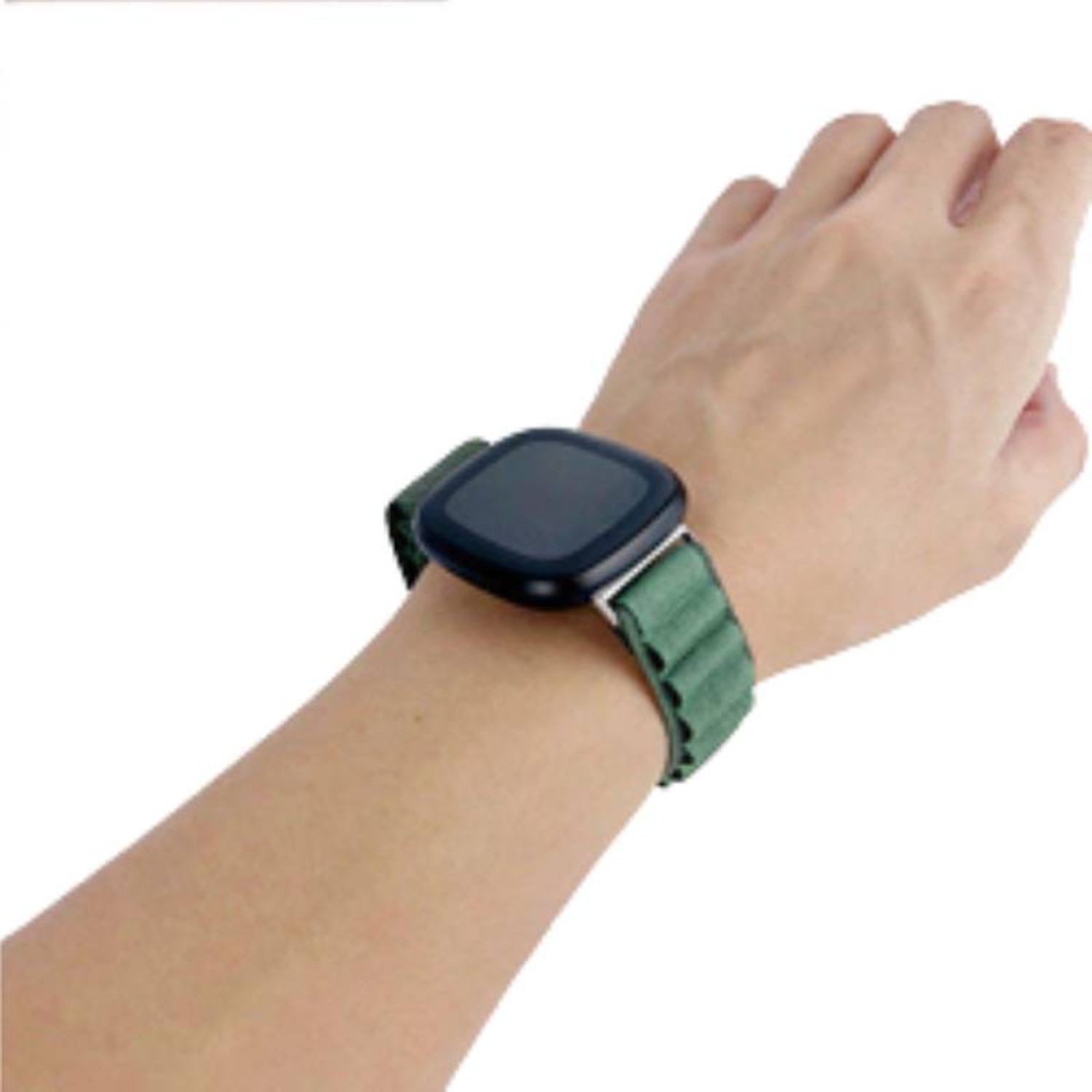 Curea de schimb Edman Alpine pentru Fitbit Versa 3, material textil, Verde fotografia produsului View 2 L