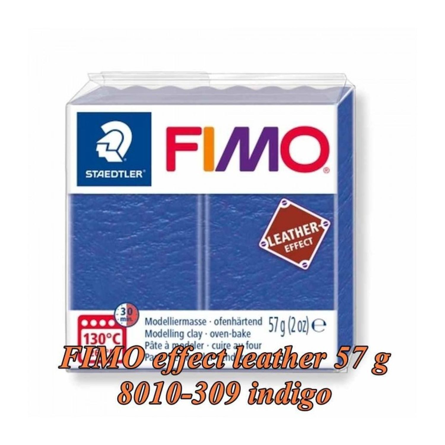 FIMO Effect 57g Albastru cerulean Leather fotografia produsului