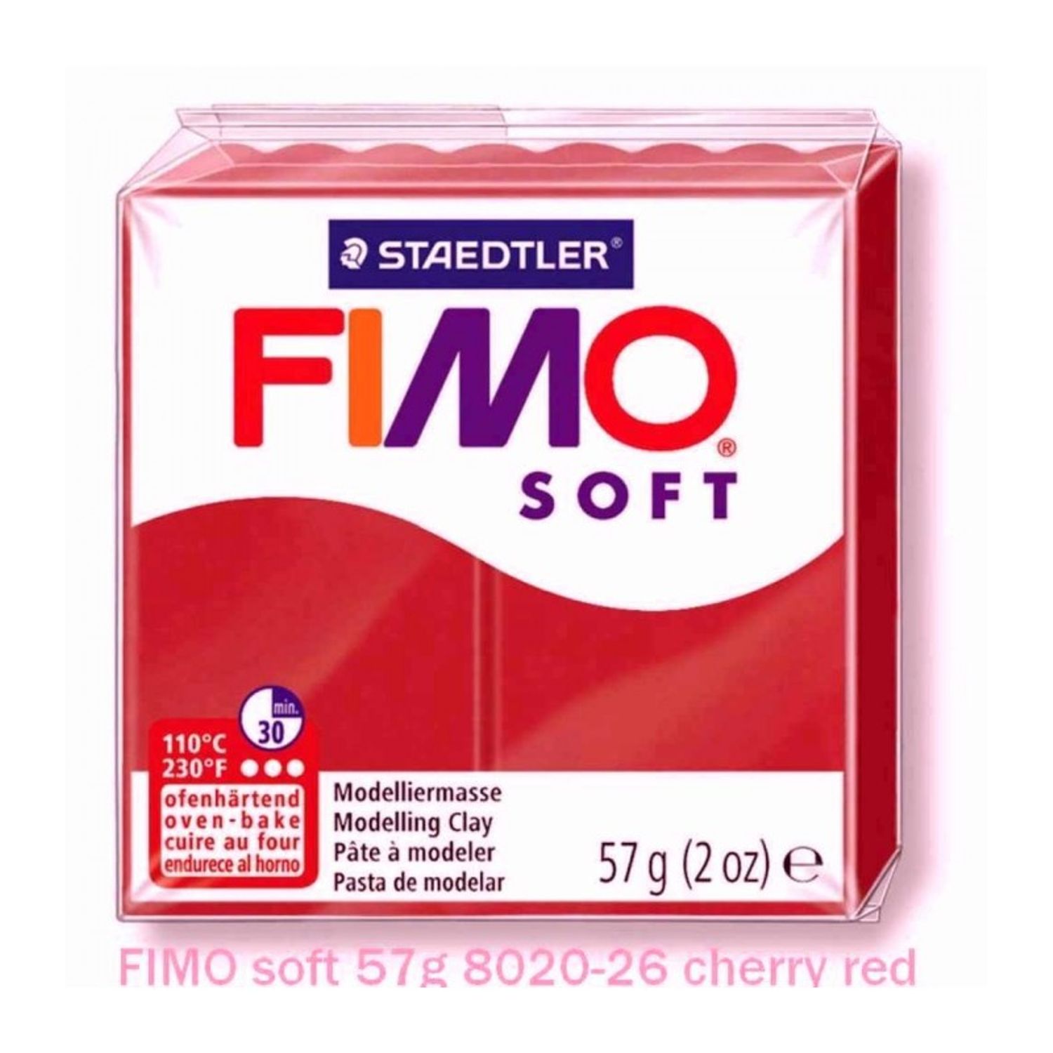 FIMO Soft 57g Rosu profund deschis fotografia produsului