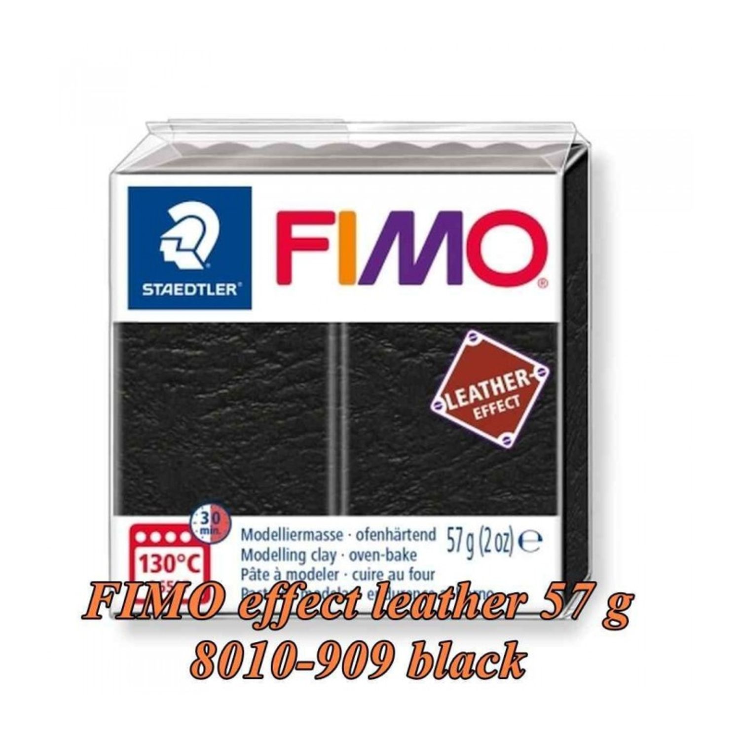 FIMO Effect 57g Negru Leather fotografia produsului