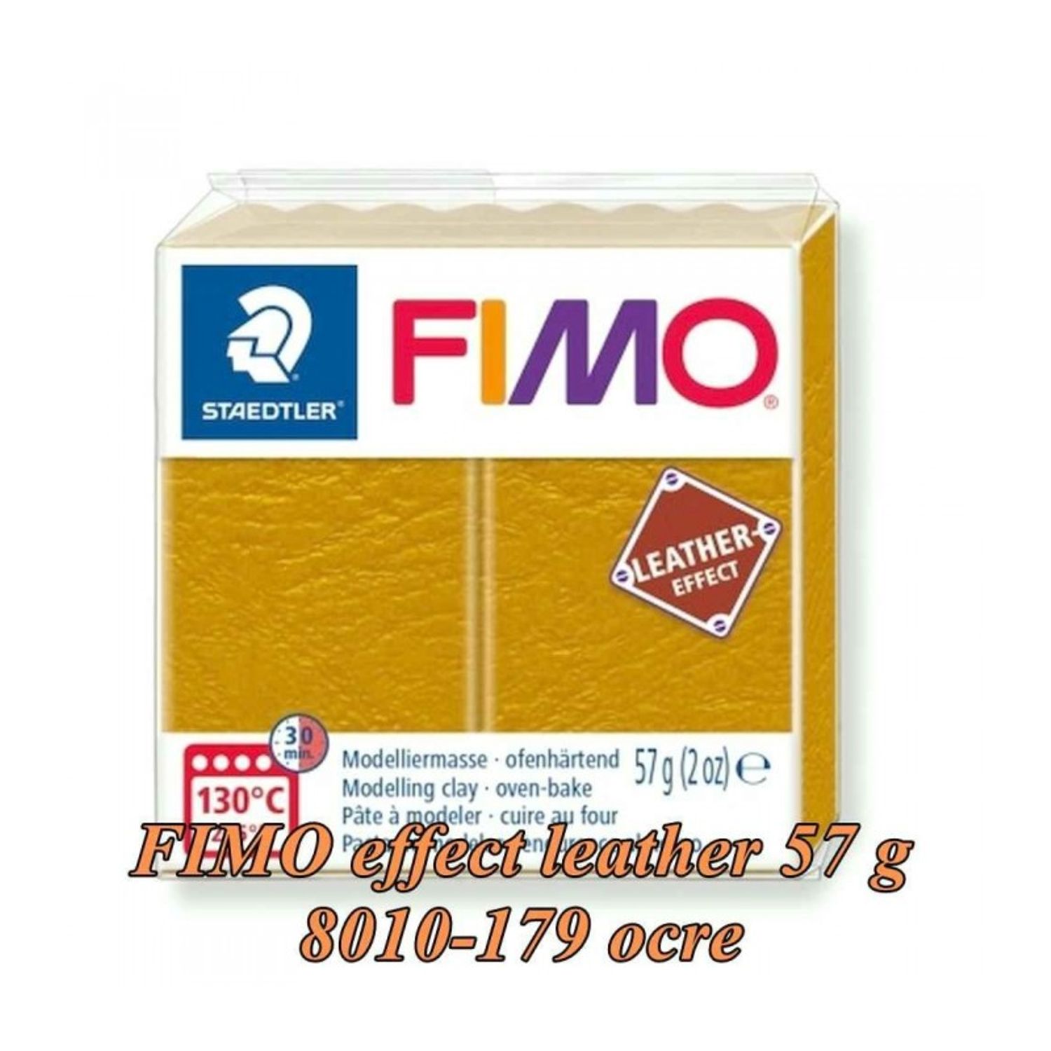 FIMO Effect 57g Galben auriu Leather fotografia produsului