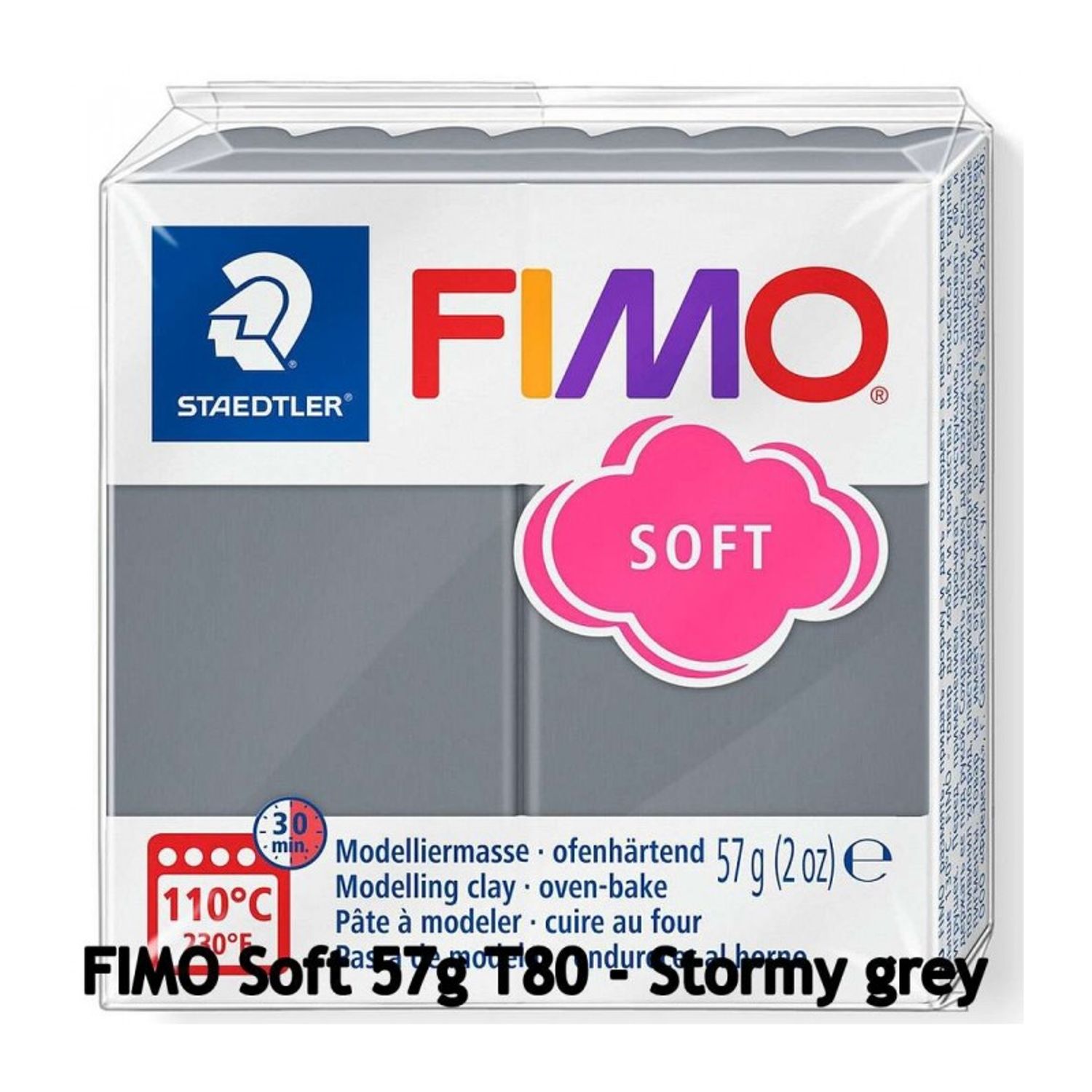 FIMO Soft 57g Gri deschis fotografia produsului