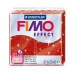 Pasta polimerica FIMO Effect 57g Rosu pompieri Glitter fotografia produsului