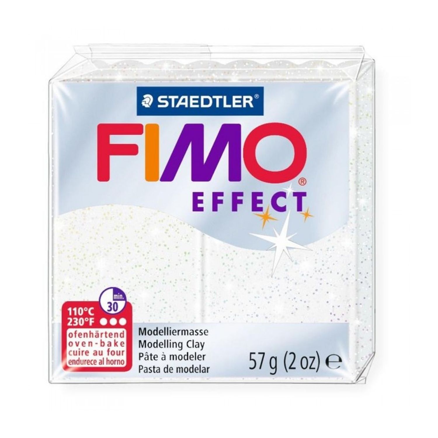 Pasta polimerica FIMO Effect 57g Alb Glitter fotografia produsului
