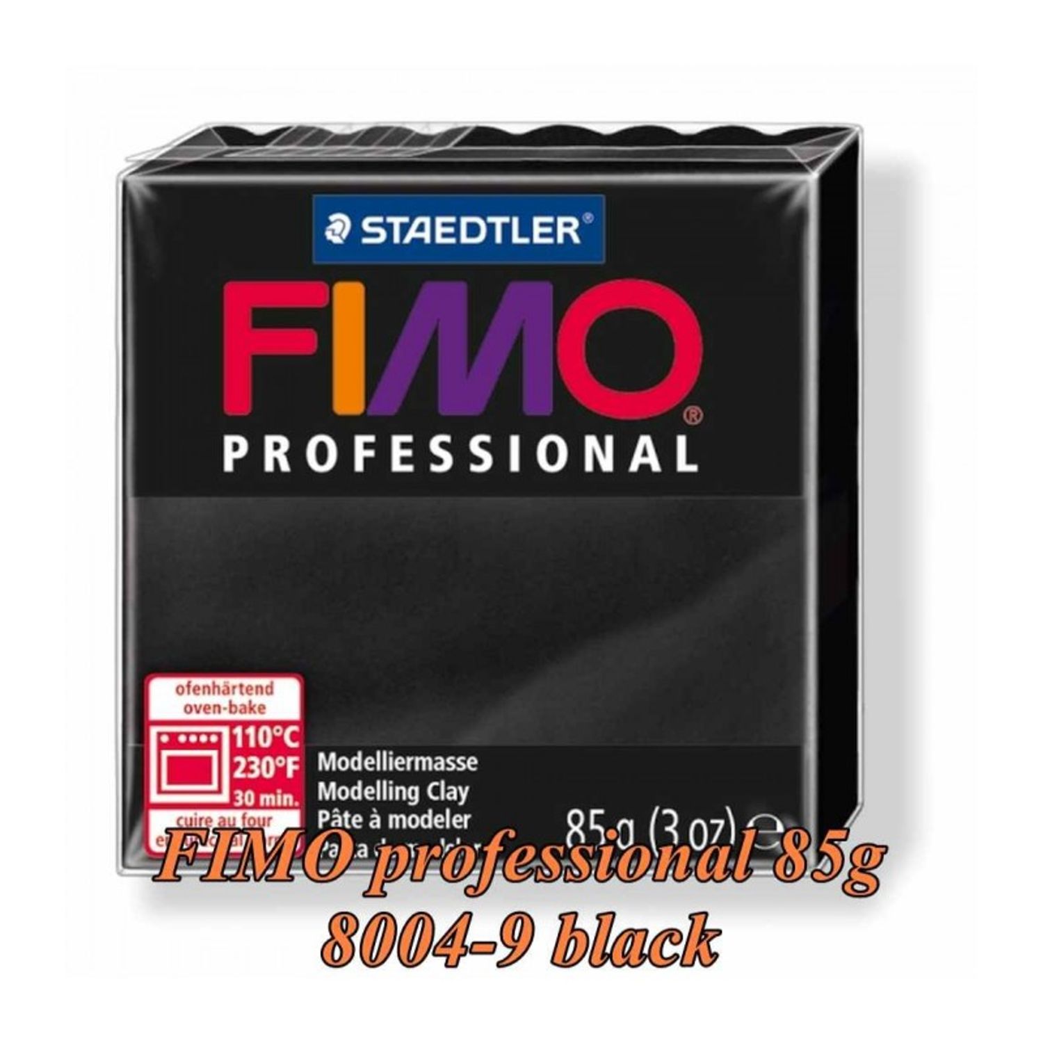 FIMO Professional 85g Negru Professional fotografia produsului