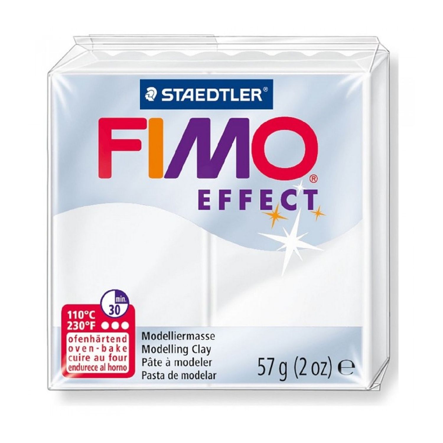 Pasta polimerica FIMO Effect 57g Alb Translucent fotografia produsului
