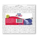 Foaie texturata FIMO model pajiste cu flori fotografia produsului