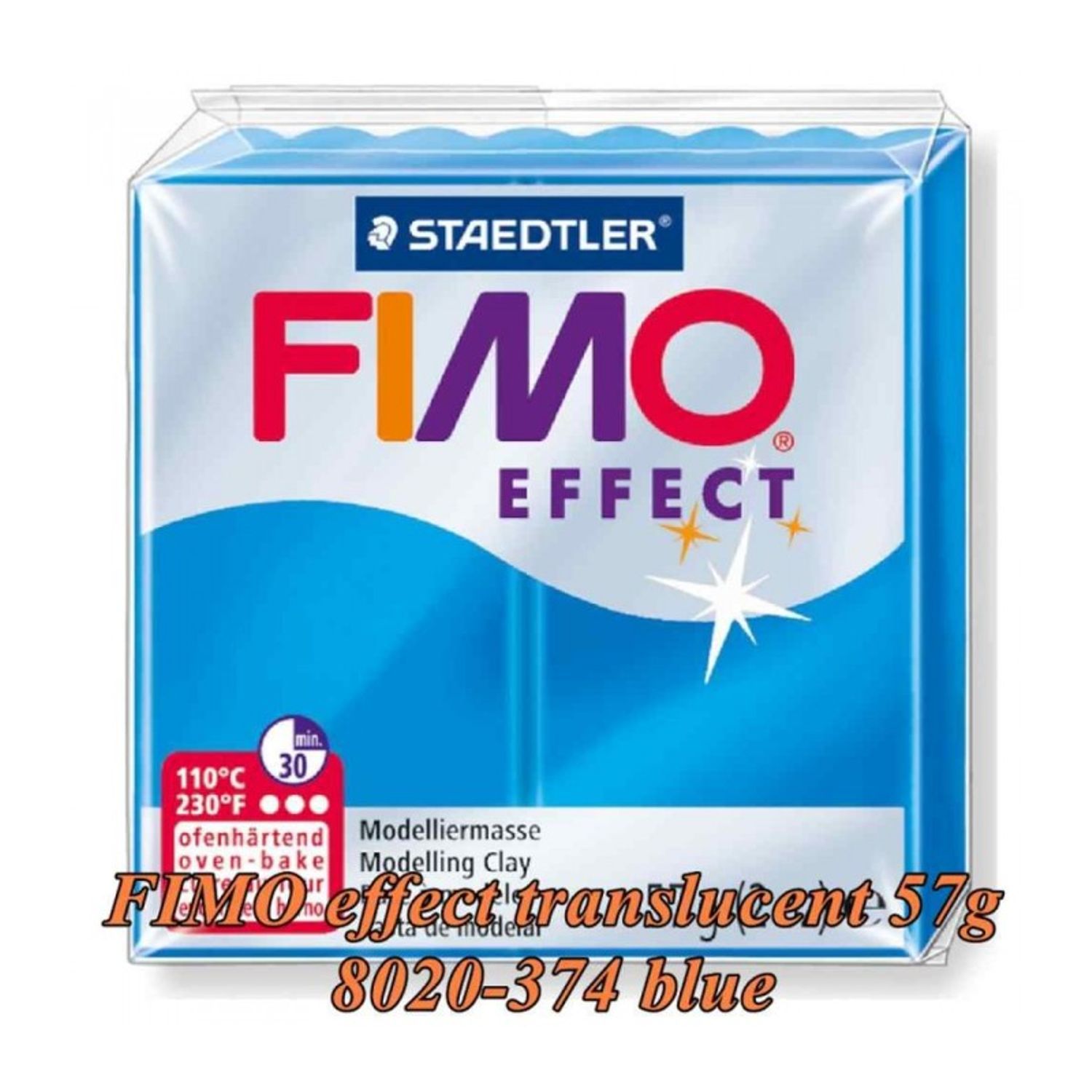 FIMO Effect 57g Albastru de Columbia Translucent fotografia produsului