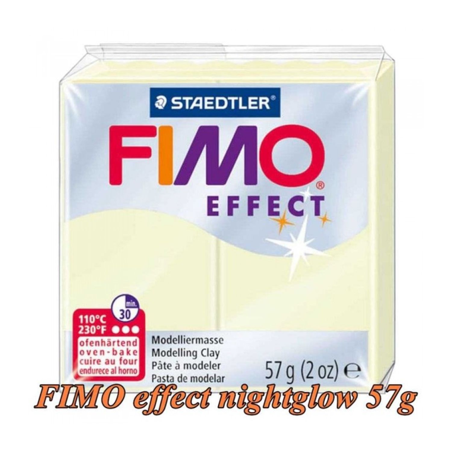 FIMO Effect 57g Nightglow Alb verzui fotografia produsului