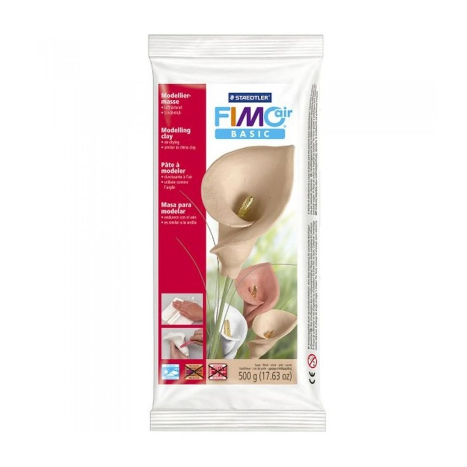 Lut polimeric FIMOair Basic 500g maro deschis fotografia produsului