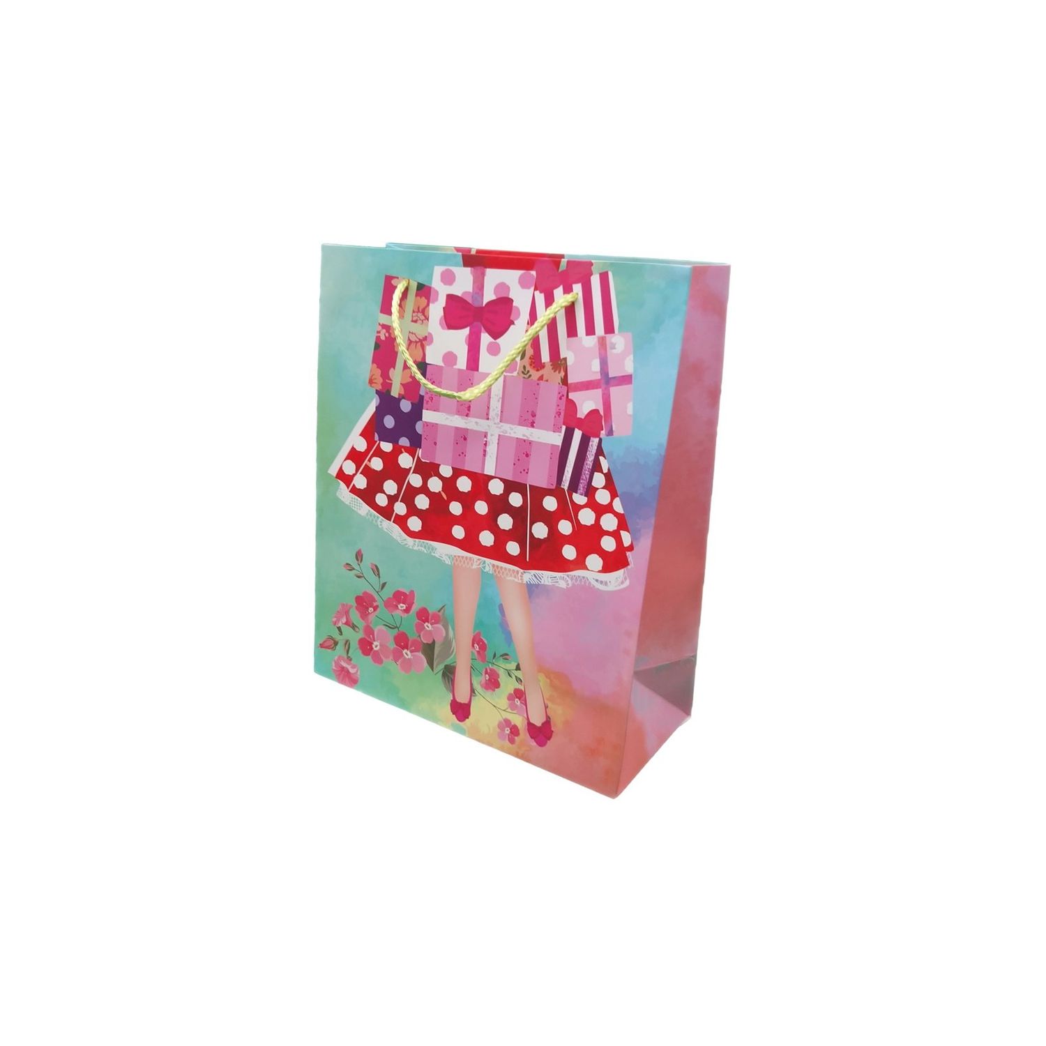 Punga cadou medie cu cadouri 26x32x12cm fotografia produsului