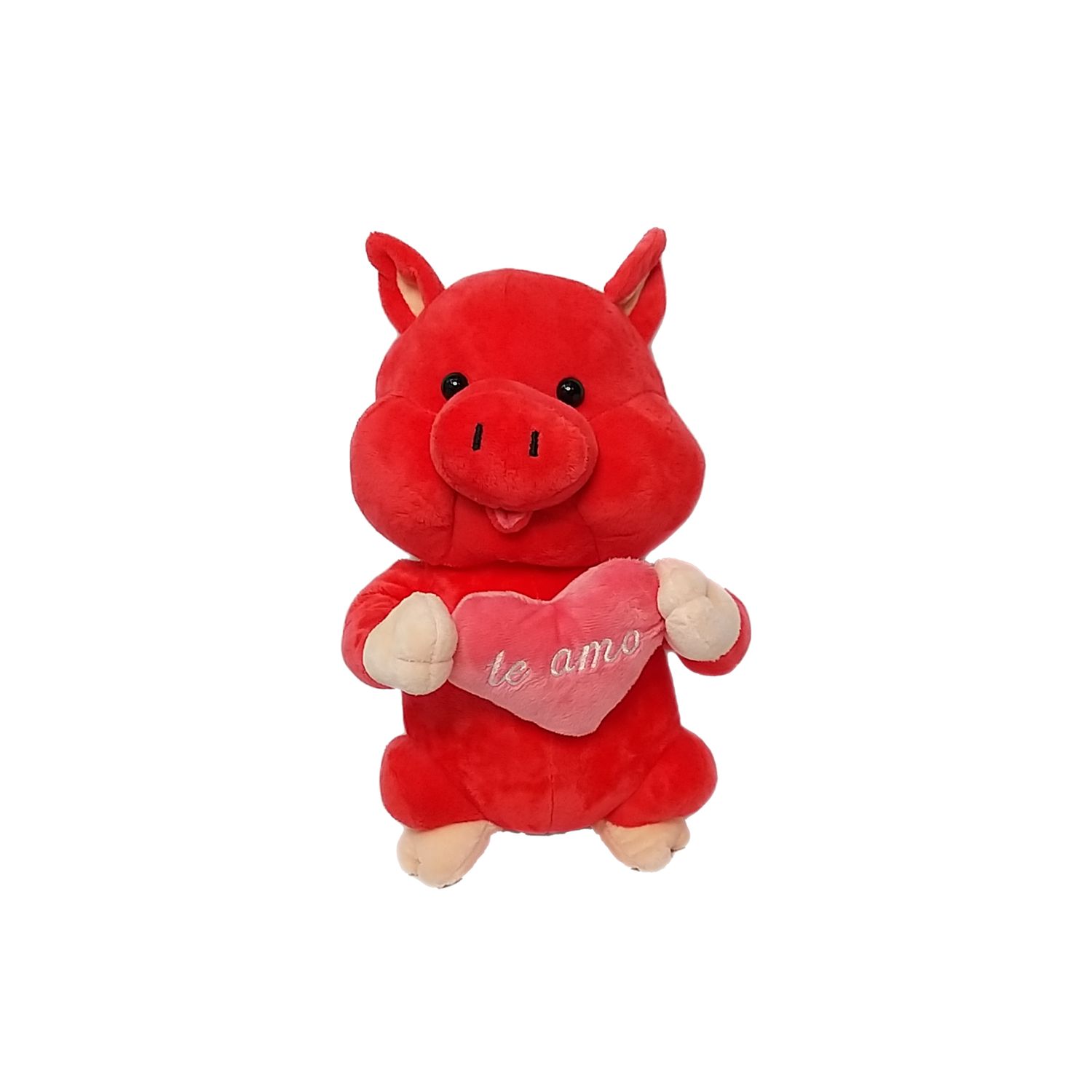 Porcusor de plus Te Amo, Nichita Impex, 26 cm, rosu fotografia produsului