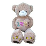 Urs de plus, Nichita Impex SRL, cu inima love, maro deschis, 140 cm fotografia produsului