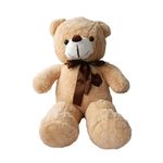 Urs de plus bej cu funda si inima Love, Nichita Impex, 130 cm fotografia produsului