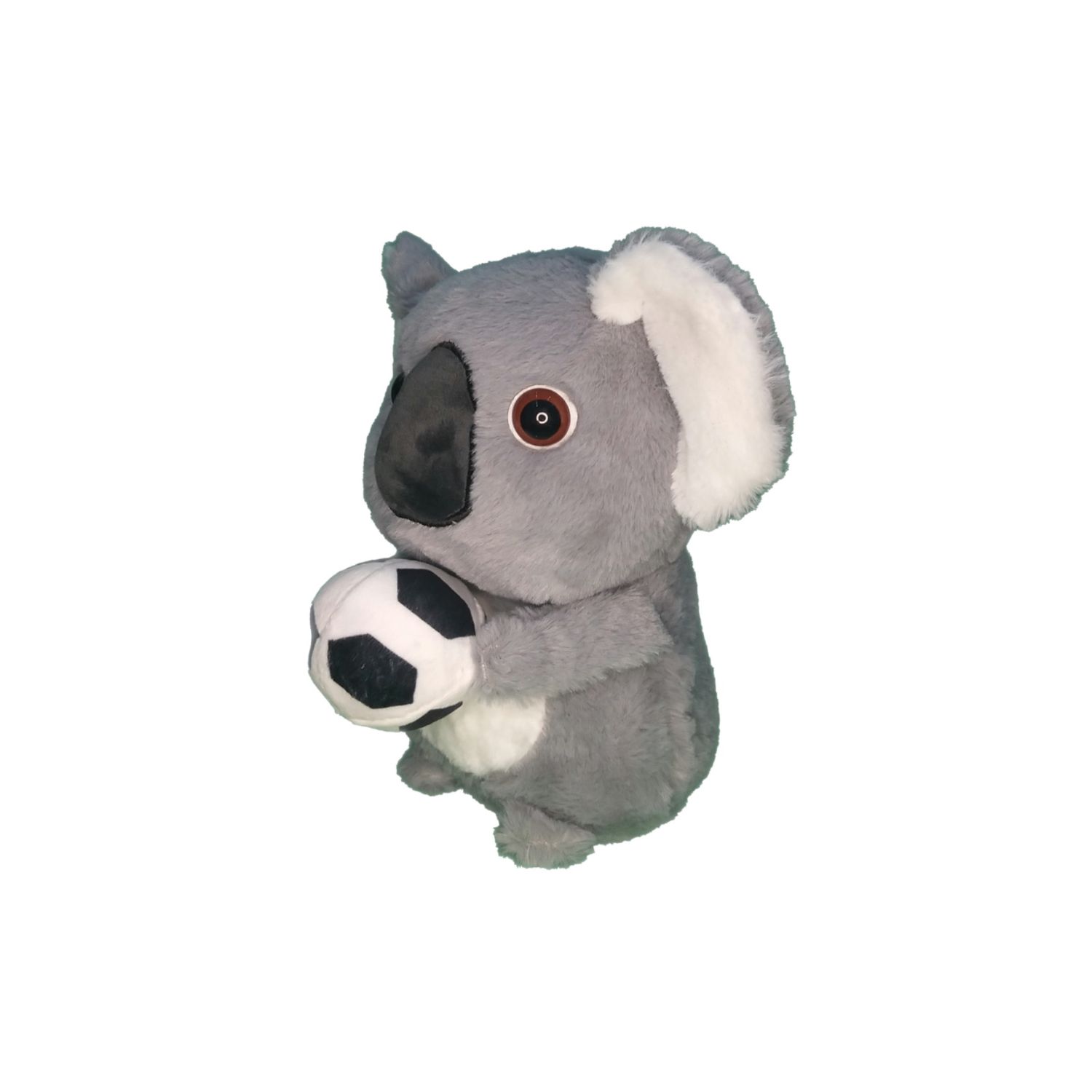 Koala de plus gri cu minge de fotbal, 20cm fotografia produsului View 2 L