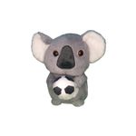Koala de plus gri cu minge de fotbal, 20cm fotografia produsului