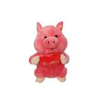 Porcusor de plus Te Amo, Nichita Impex, 26 cm, roz fotografia produsului