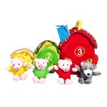 Set Trei casute Trei purcelusi si un lup de plus, Nichita, multicolor, 30 cm fotografia produsului