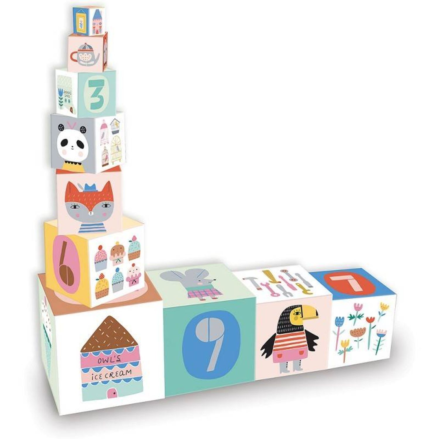 Cuburi din carton, Turn, Suzy Ultman fotografia produsului View 2 L