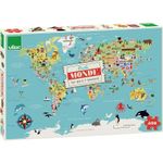 Puzzle harta lumii 500 piese in limba Franceza fotografia produsului