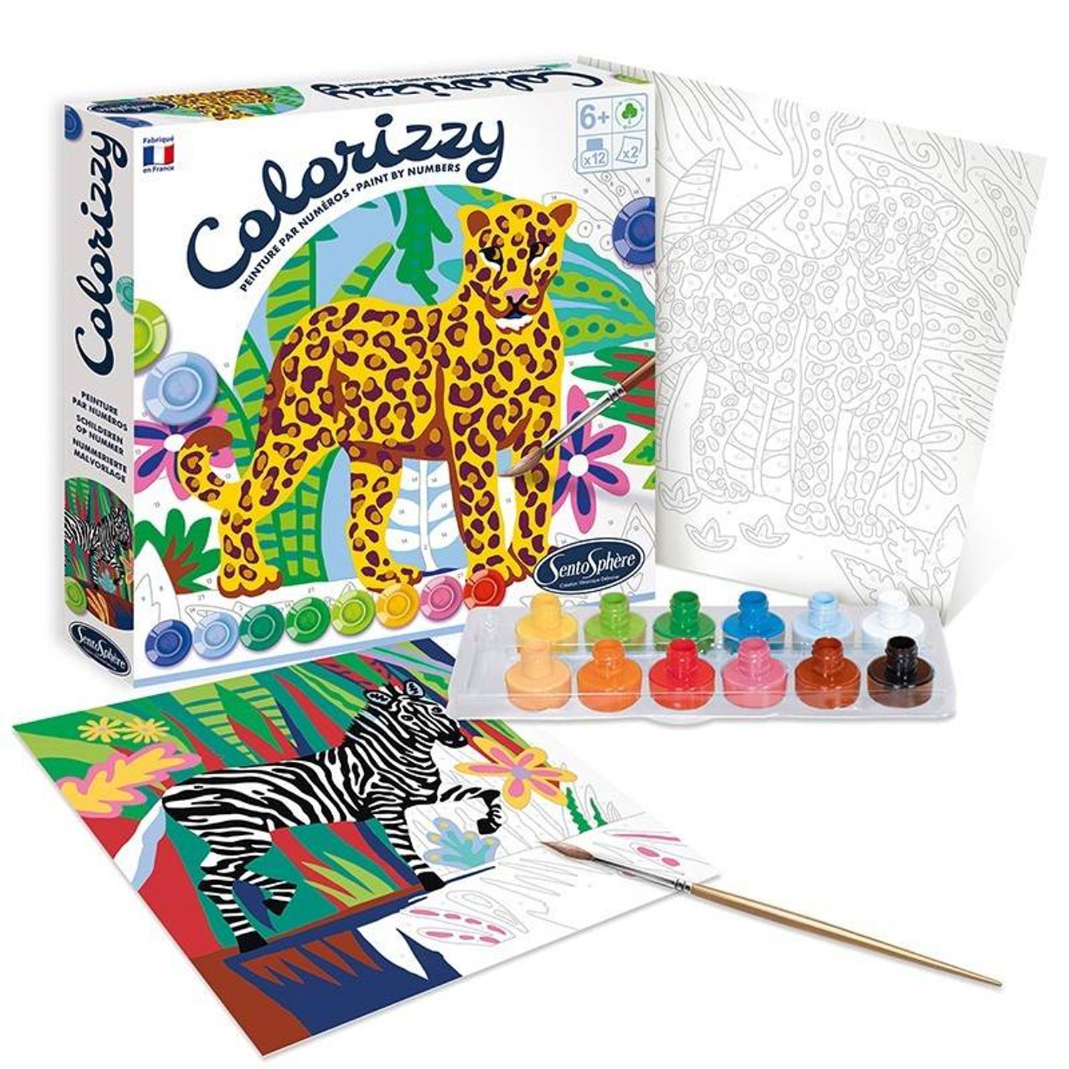 Colorizzi - Pictura pe numere - Zebra fotografia produsului View 2 L