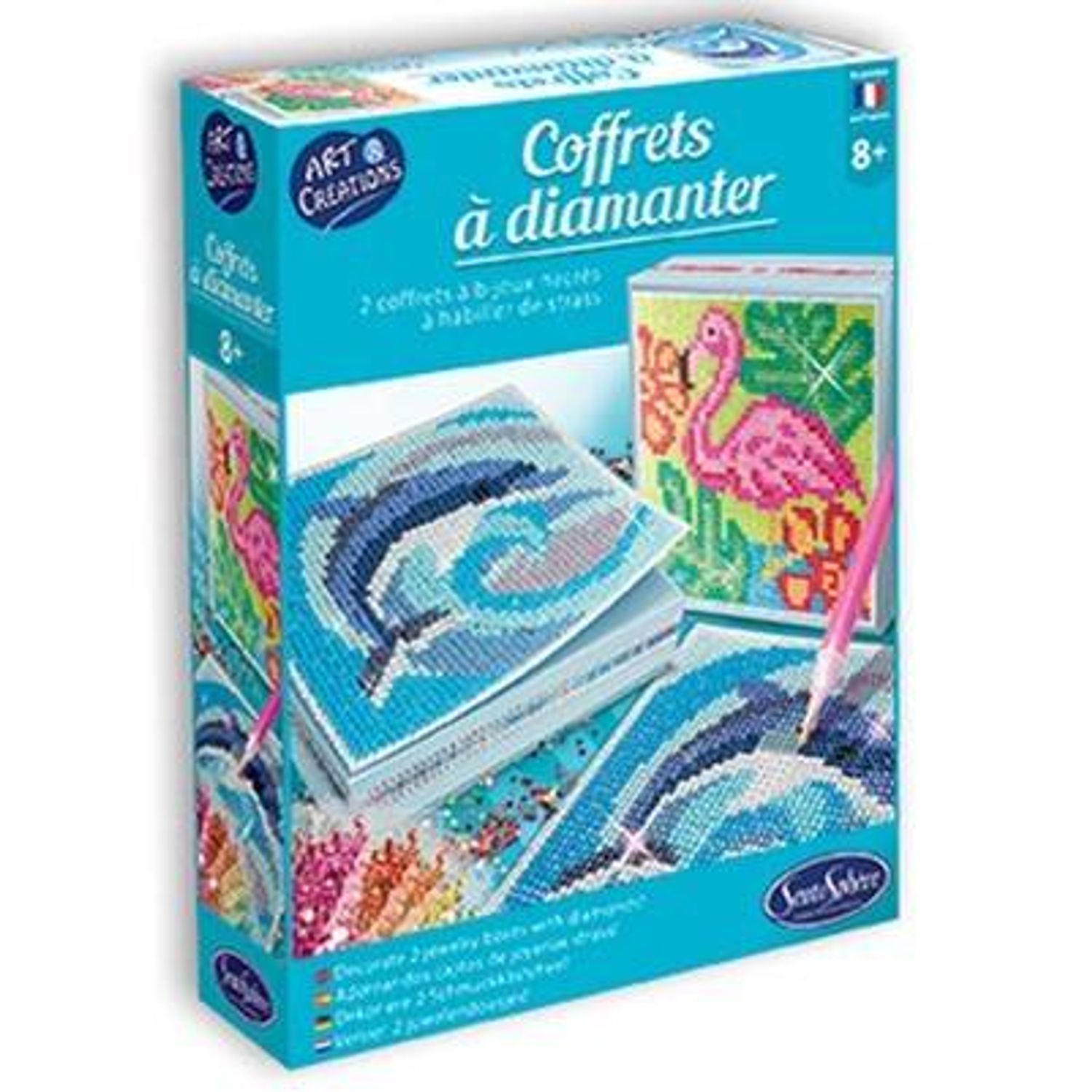 Kit creativ cu diamante - Delfin si Flamingo fotografia produsului
