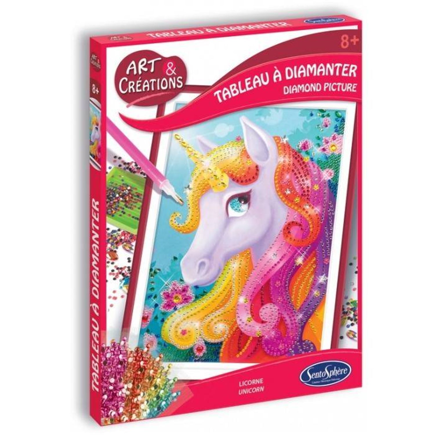 Canvas cu diamante - Unicorn fotografia produsului