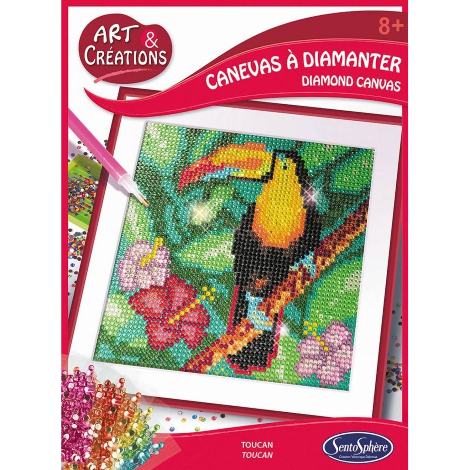 Canvas cu diamante - Tucan fotografia produsului