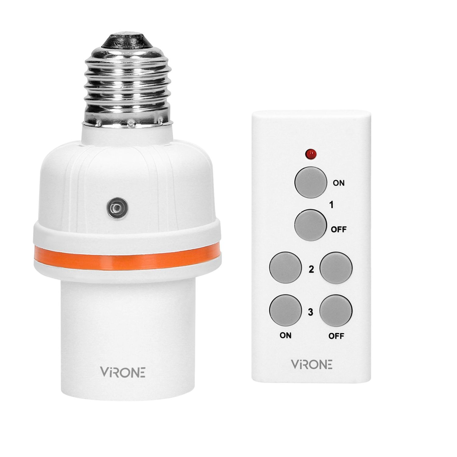 Soclu bec VIRONE RS-6, telecomanda, E27, alb fotografia produsului View 3 L